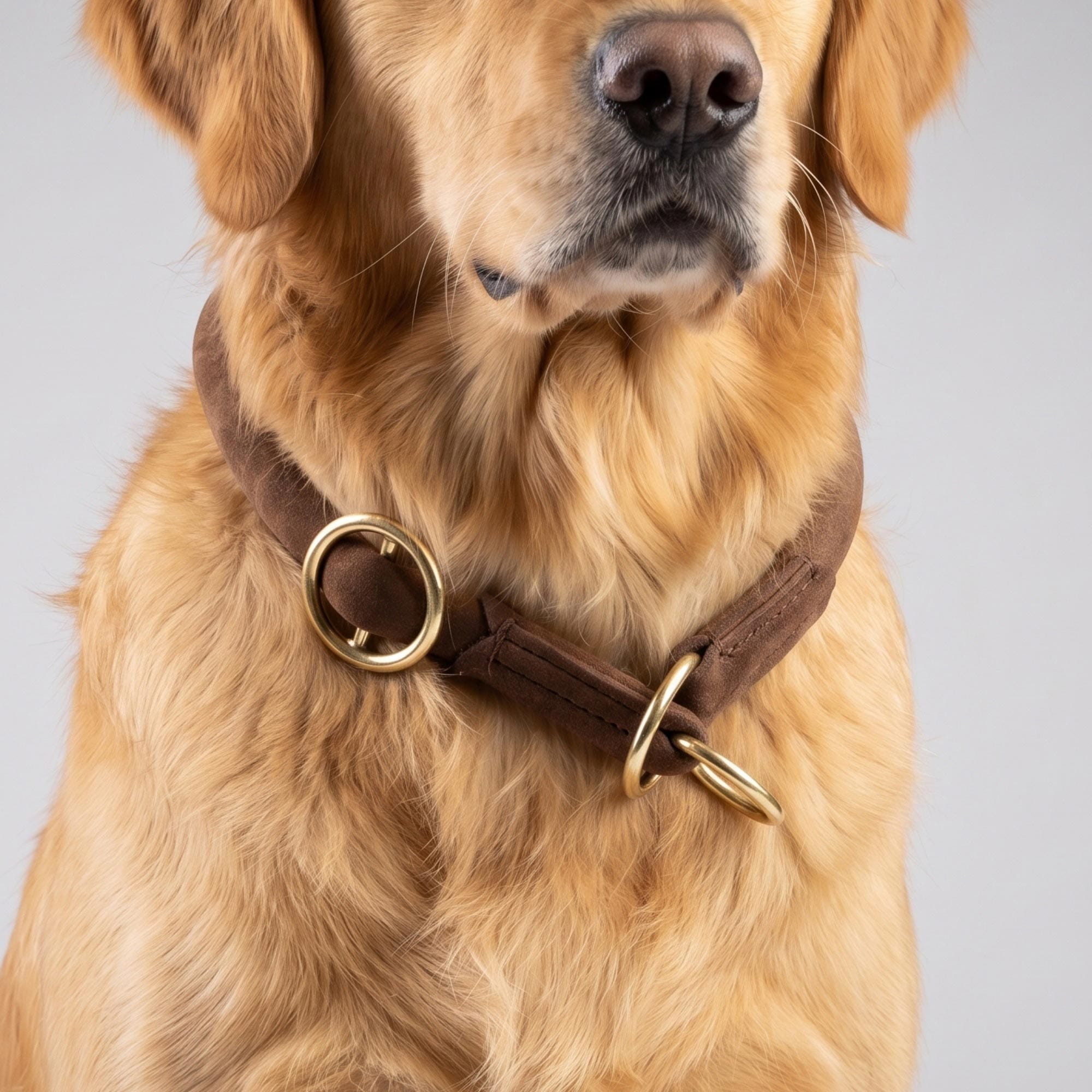 William Walker Rundes Zugstopp-Halsband aus Leder