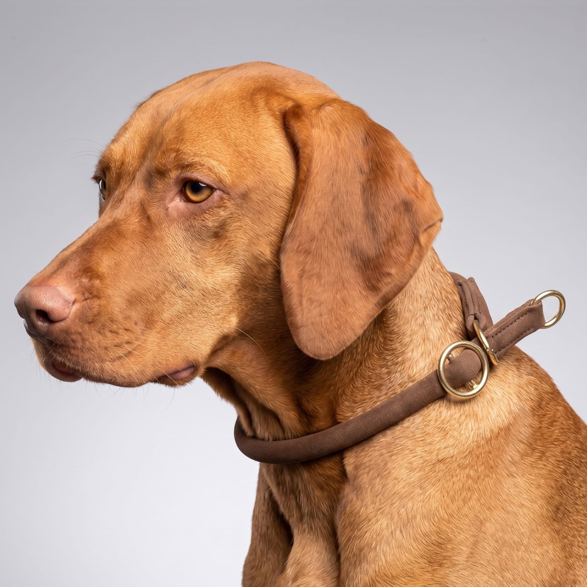 William Walker Rundes Zugstopp-Halsband aus Leder