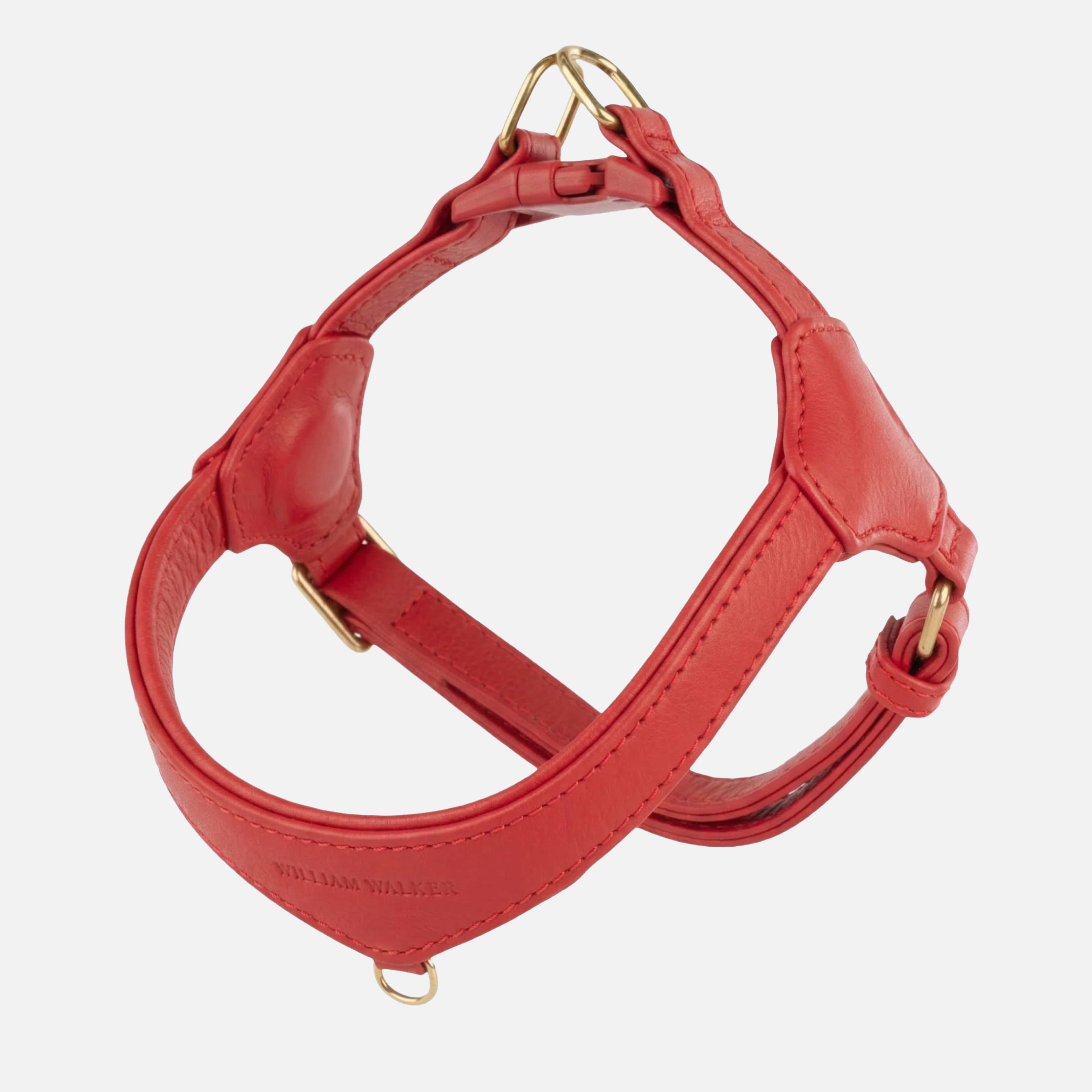 William Walker Step-In Leder Geschirr Pico für kleine Hunde Chili (rot) / 1