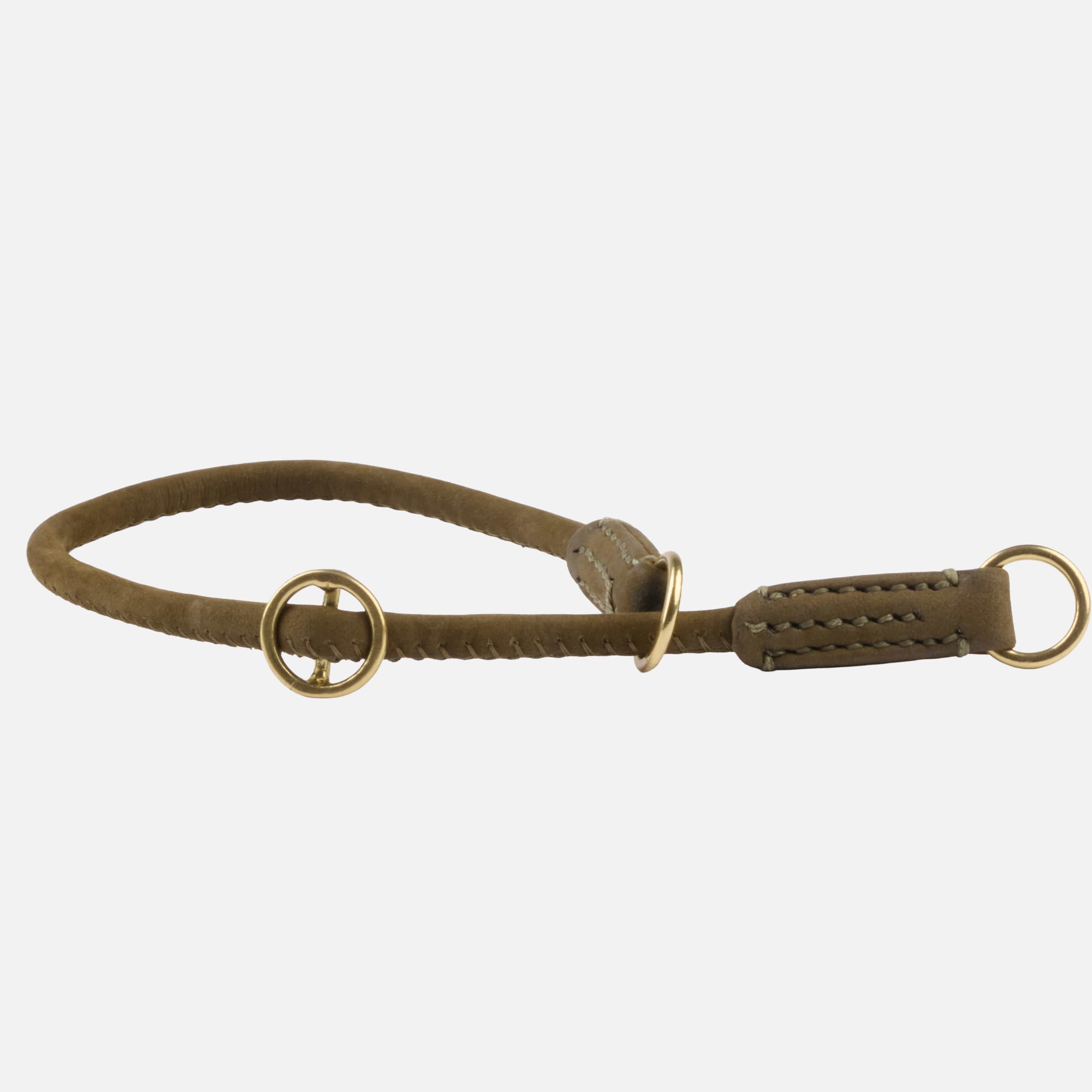 William Walker Rundes Zugstopp-Halsband aus Leder