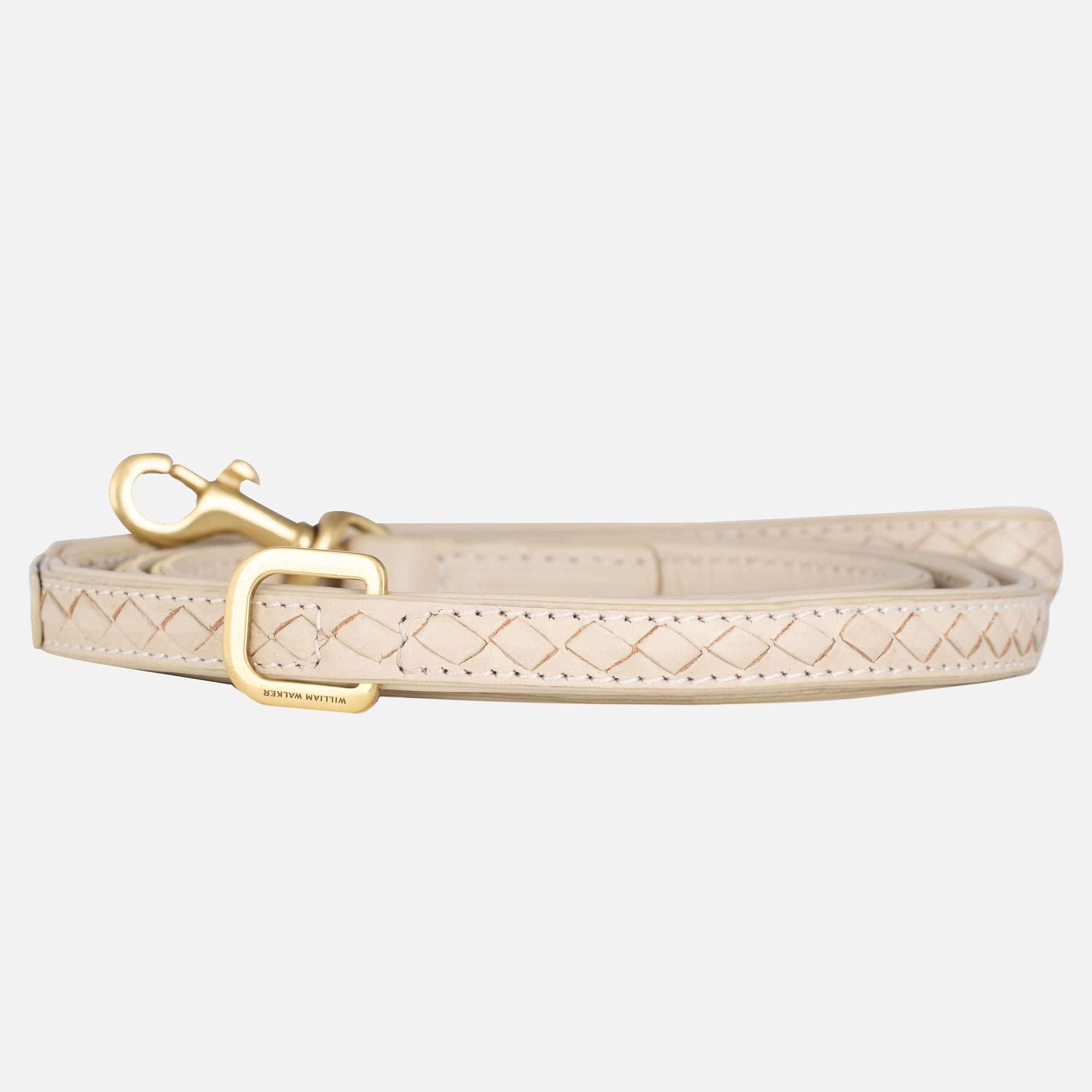William Walker Hochwertige Leder Hundeleine Prestige Almond