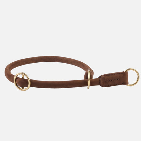 William Walker Rundes Zugstopp-Halsband aus Leder