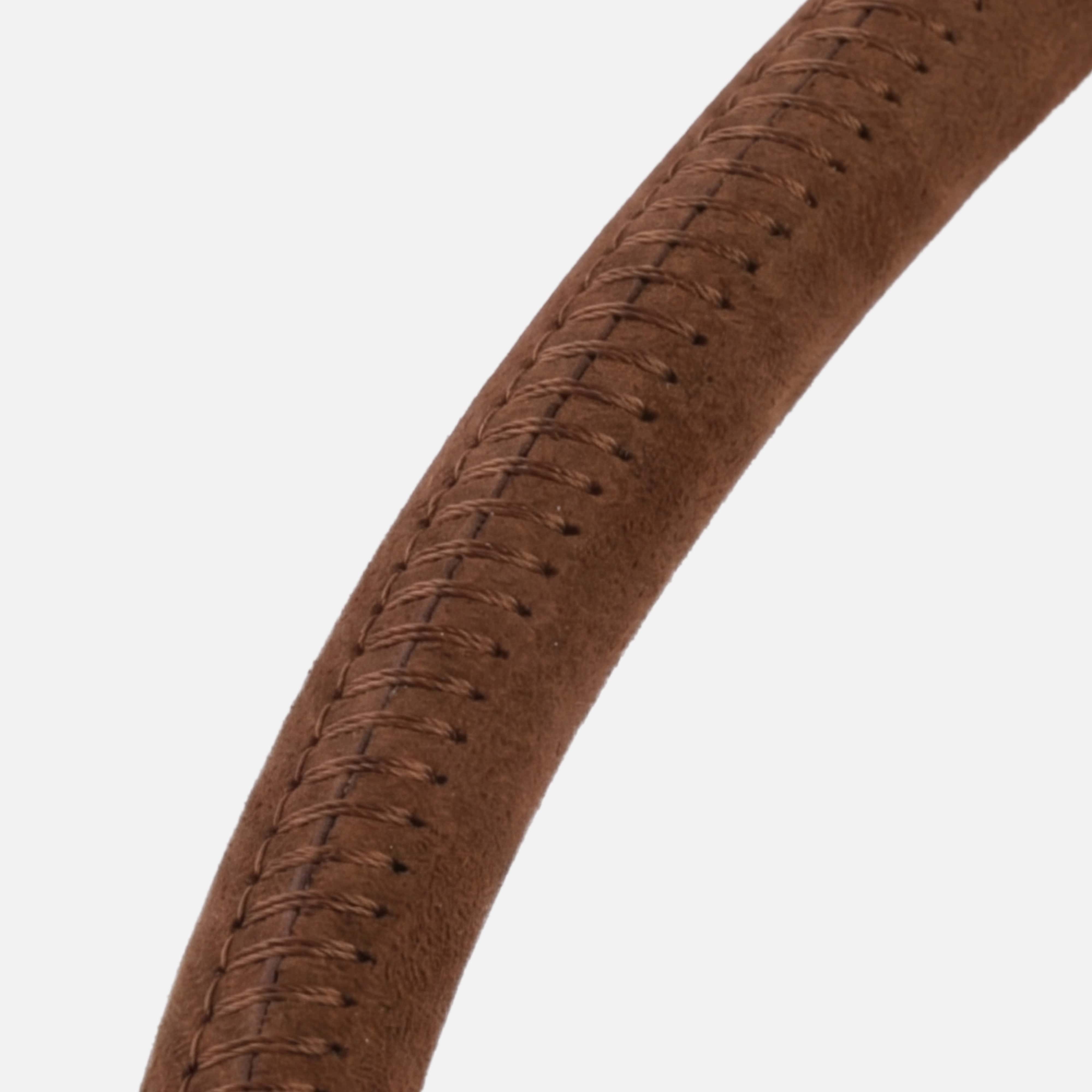 William Walker Rundes Zugstopp-Halsband aus Leder