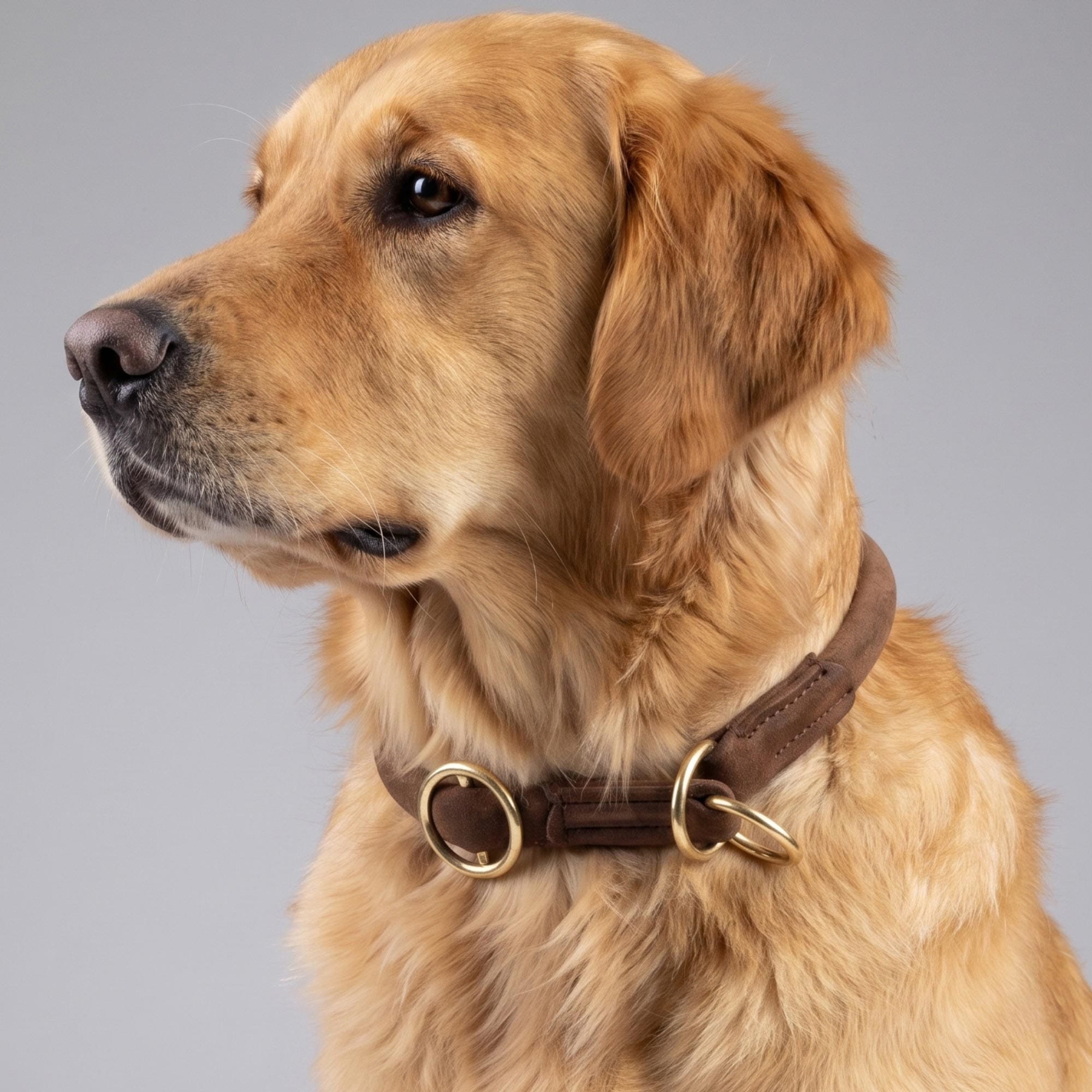 William Walker Rundes Zugstopp-Halsband aus Leder