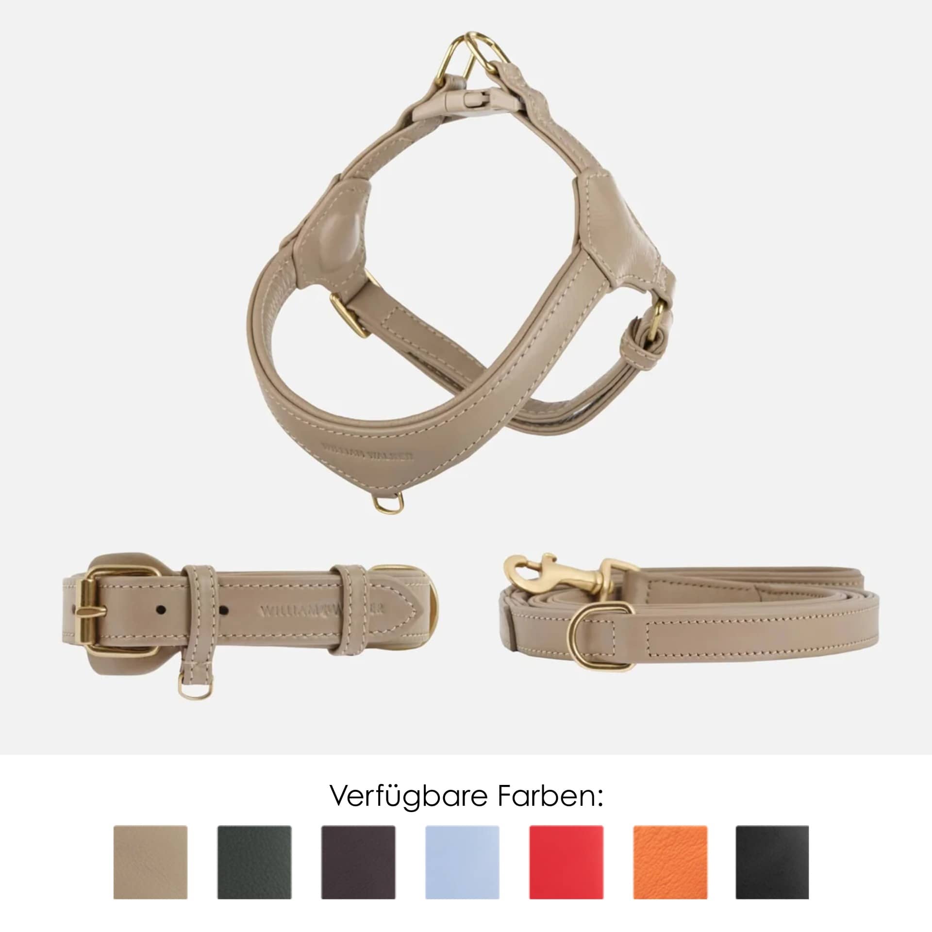 William Walker Premium Ledergeschirr Bundle Konfigurator für kleine Hunde