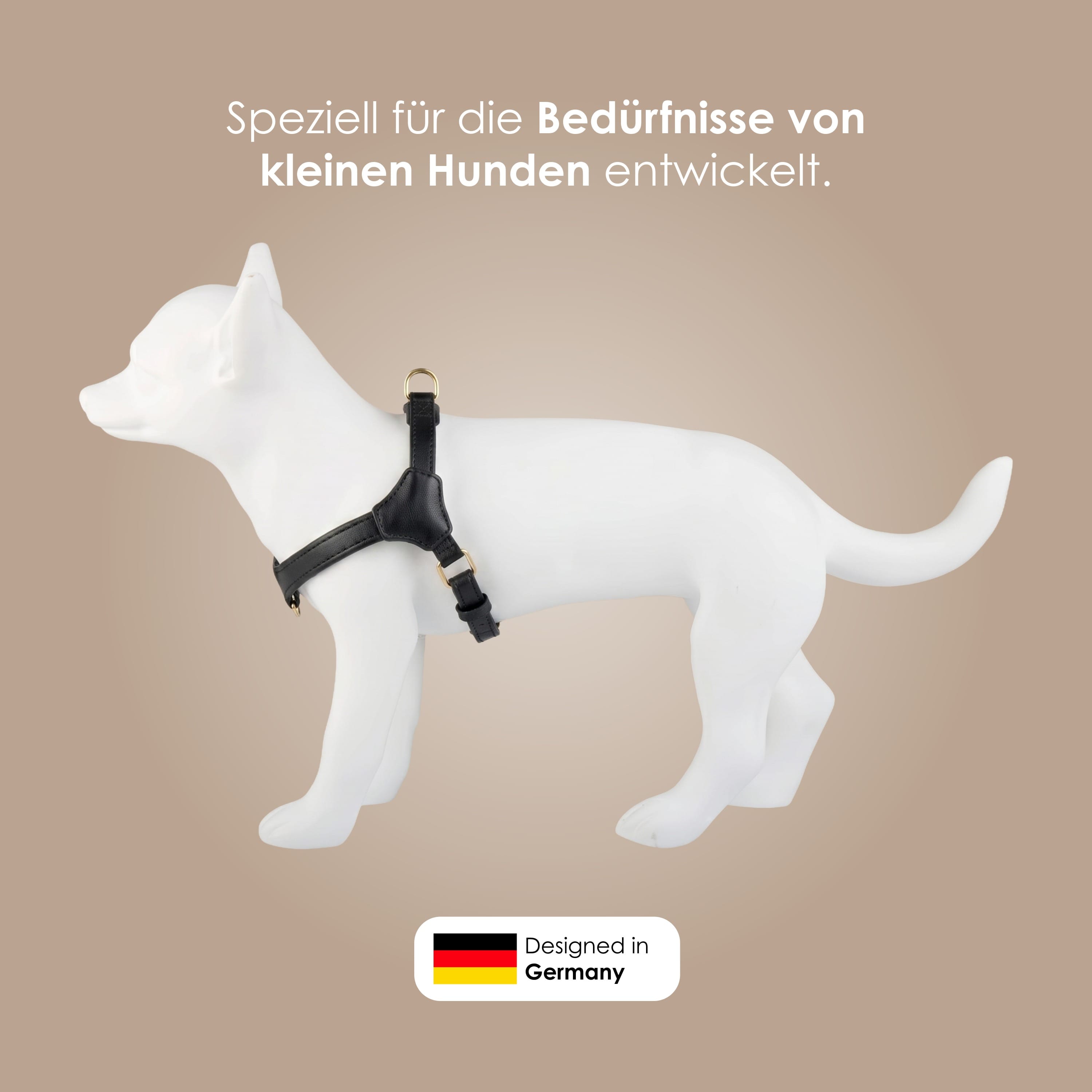 William Walker Step-In Leder Geschirr Pico für kleine Hunde
