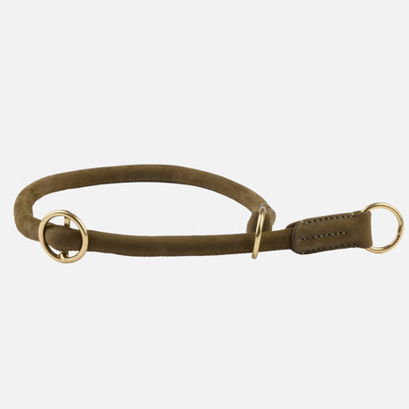 William Walker Rundes Zugstopp-Halsband aus Leder