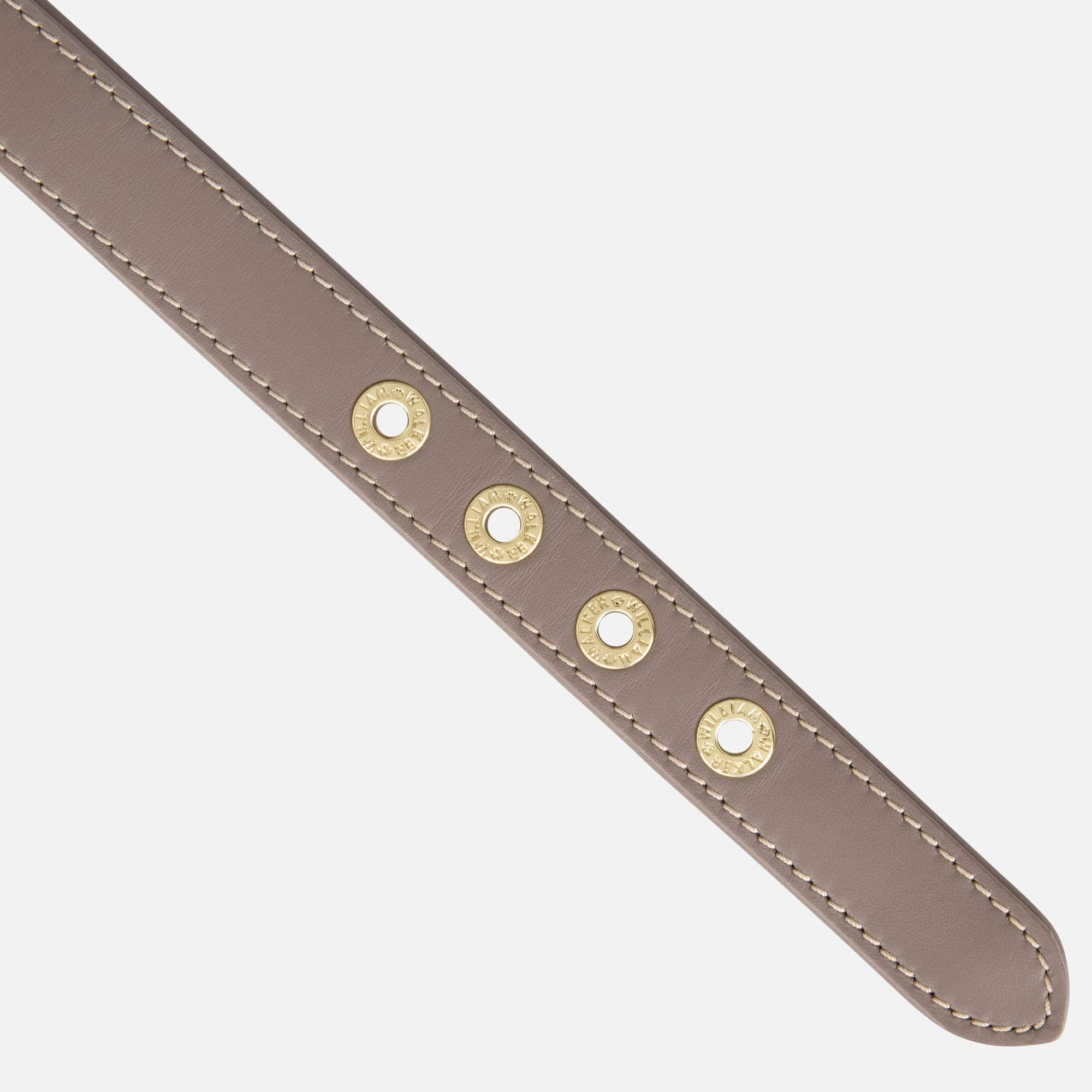 William Walker Glattleder Hundehalsband Pebble (Taupe)