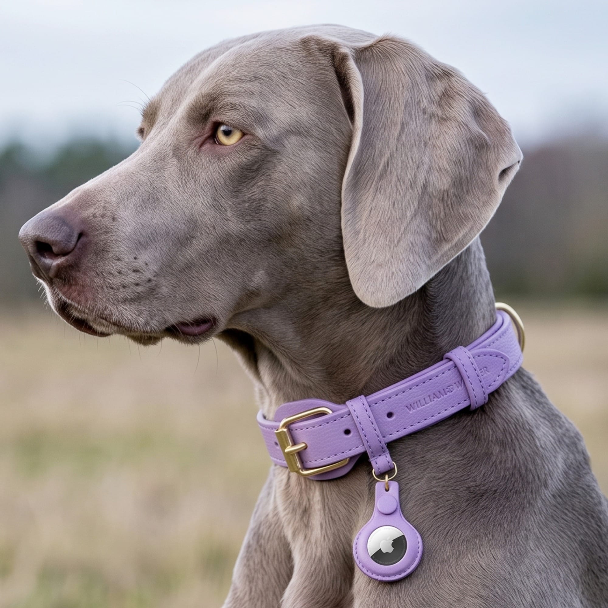 William Walker Leder AirTag Anhänger für Hundehalsband & Schlüssel